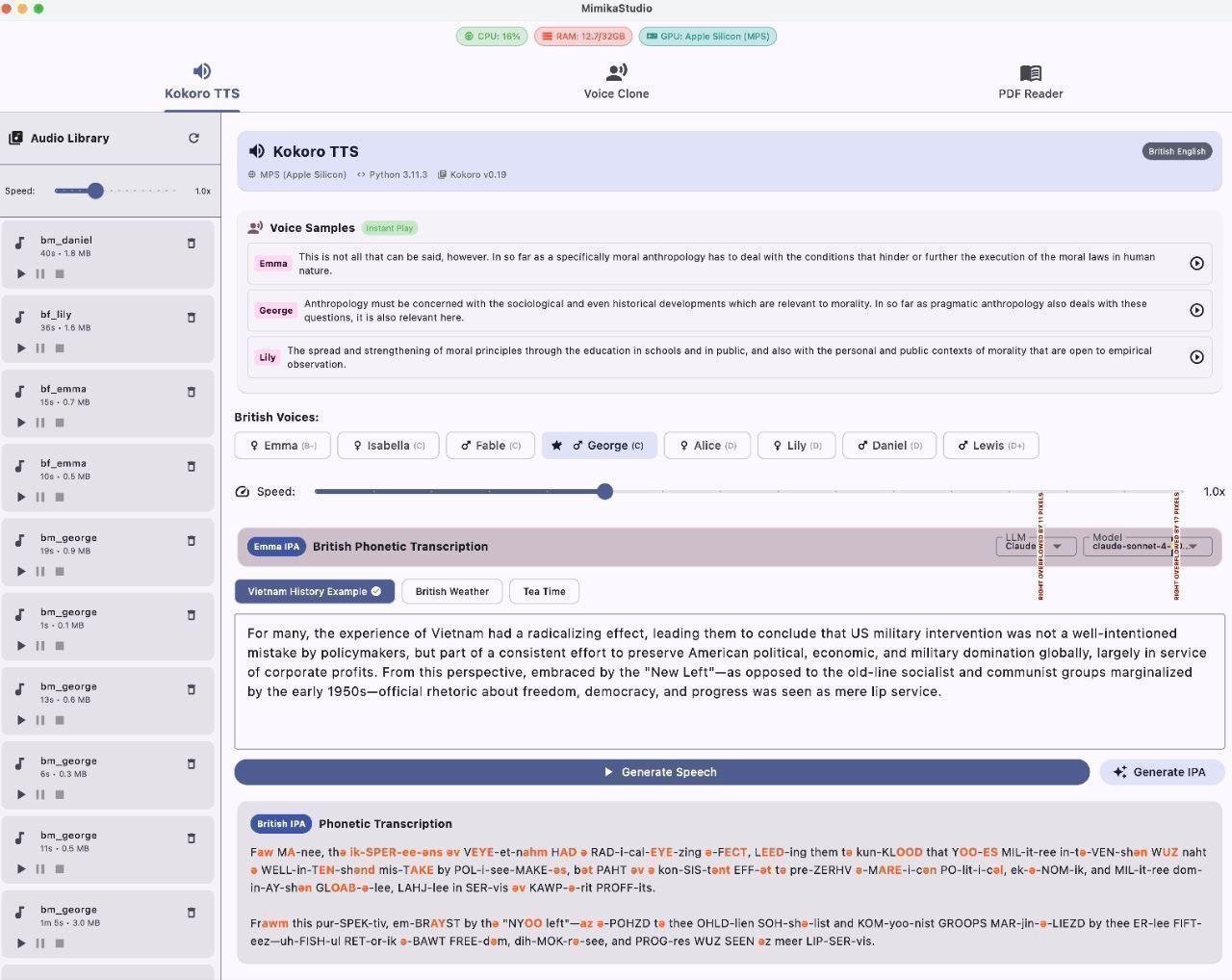 Нейросеть для работы с голосом - MimikaStudio